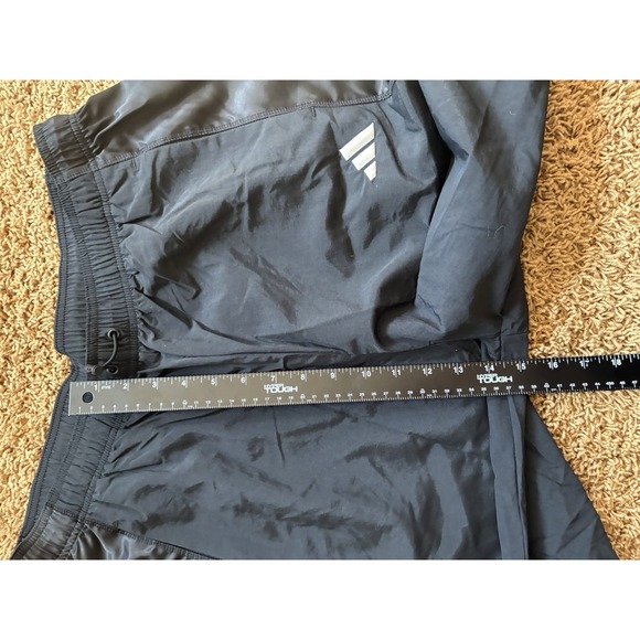 Adidas Cargo Pants Women's XL Black Baggy Streetwear Wide Leg Drawstring Pockets - Picture 4 of 9